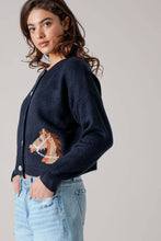 Load image into Gallery viewer, Ralph Western HorseRibbed Cardigan