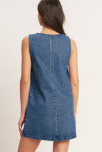 Load image into Gallery viewer, Pink Daisy Denim Dress