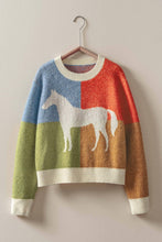 Load image into Gallery viewer, Colorblock Equestrian Sweater
