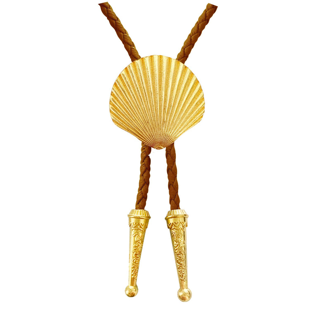 Gold Seashell Bolo Tie