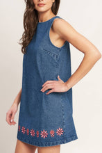 Load image into Gallery viewer, Pink Daisy Denim Dress
