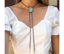 Load image into Gallery viewer, Gemstone Bolo Tie - Turquoise

