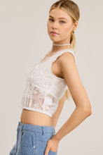 Load image into Gallery viewer, Romantic Lace Corset Top with Front Ribbon Tie
