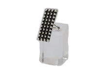Load image into Gallery viewer, Adjustable Burnished Silver Rectangular Textured Ring
