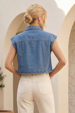 Load image into Gallery viewer, CROPPED DENIM TOP
