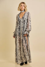 Load image into Gallery viewer, Snake Print Maxi Dress with Scarf
