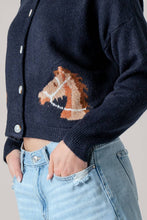 Load image into Gallery viewer, Ralph Western HorseRibbed Cardigan
