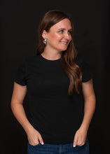 Load image into Gallery viewer, Silver Hammered Hoop Earring
